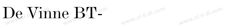 De Vinne BT字体转换